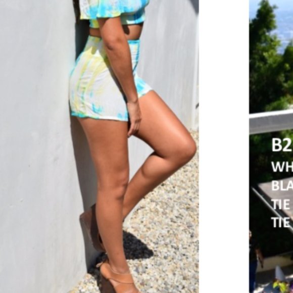 High wasted tie dye shorts - Picture 2 of 2